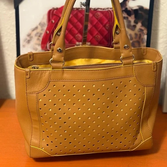 Kate Spade Yellow Perforated Shoulder Bag - Picture 3 of 14